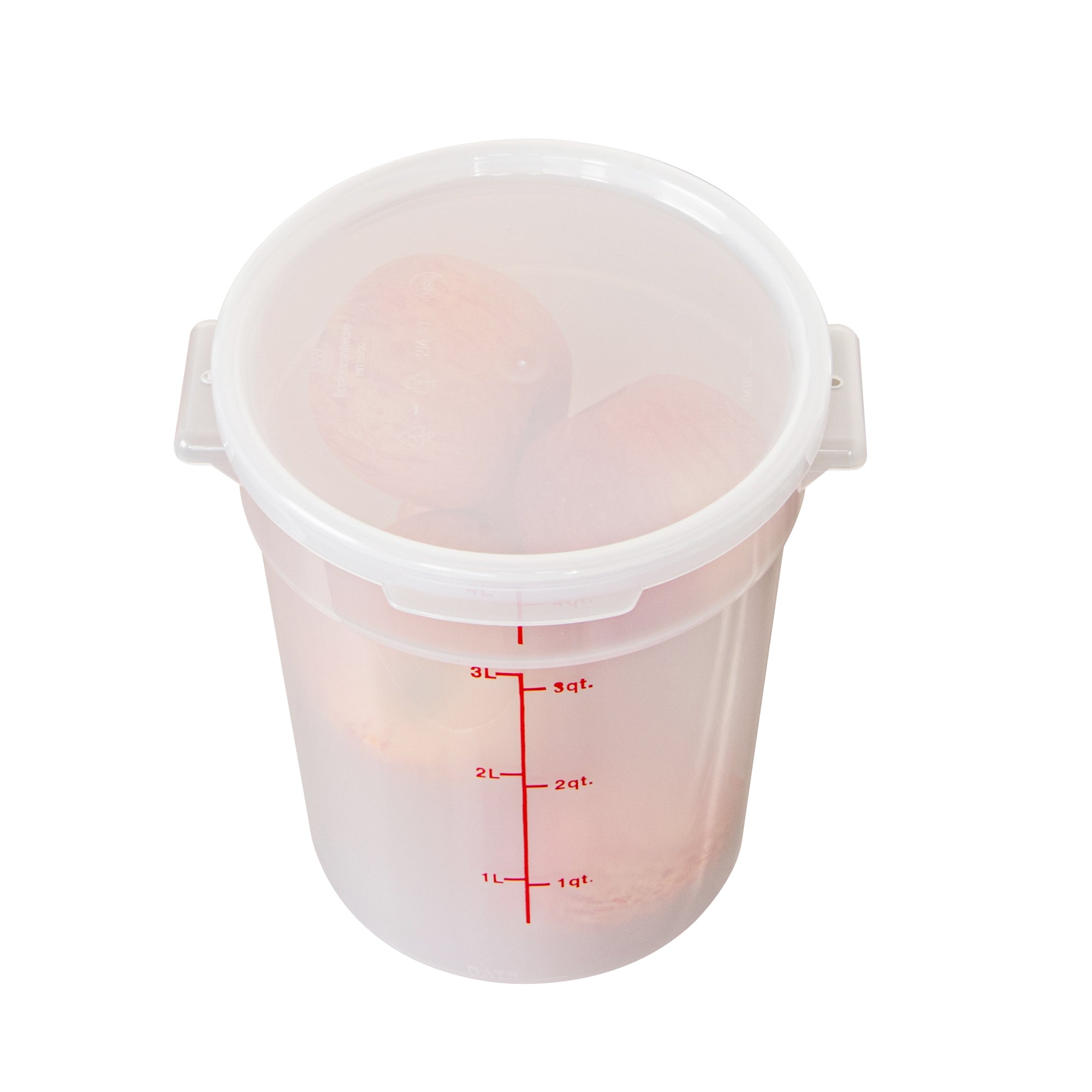 Met Lux Round Translucent Plastic Food Storage Container Lid - Fits 2 and 4 qt - 1 count box