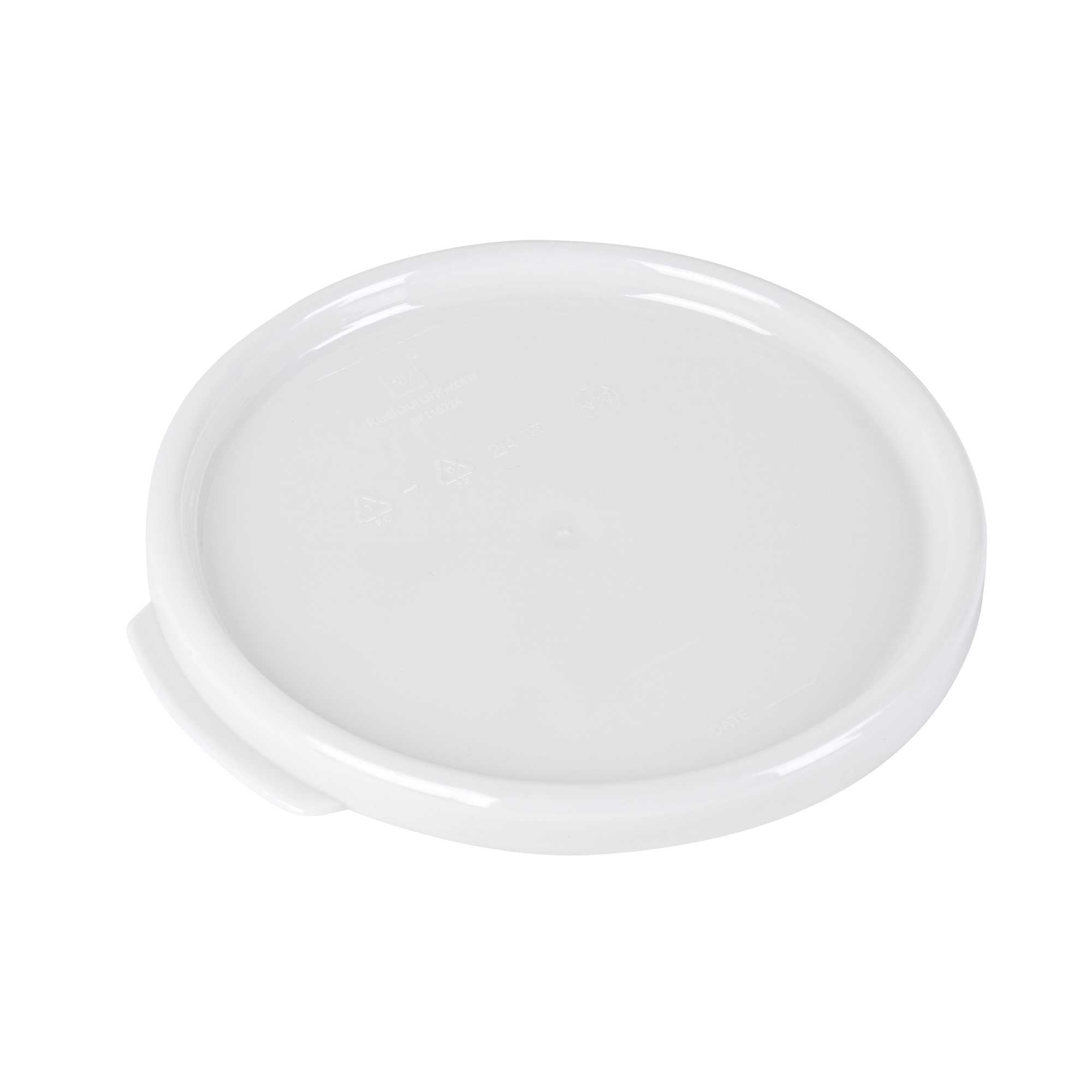 Met Lux Round White Plastic Food Storage Container Lid - Fits 2 and 4 qt - 1 count box
