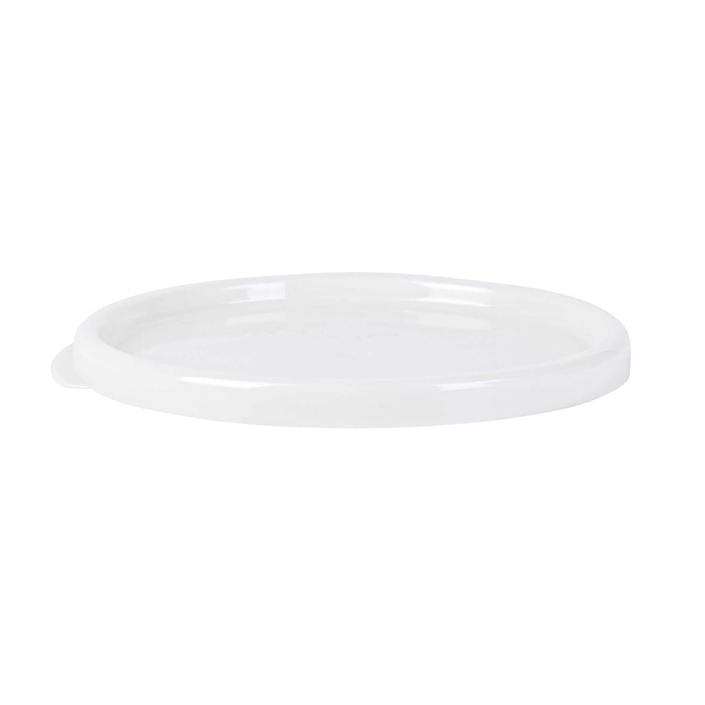 Met Lux Round White Plastic Food Storage Container Lid - Fits 2 and 4 qt - 1 count box