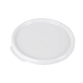 Met Lux Round White Plastic Food Storage Container Lid - Fits 2 and 4 qt - 10 count box