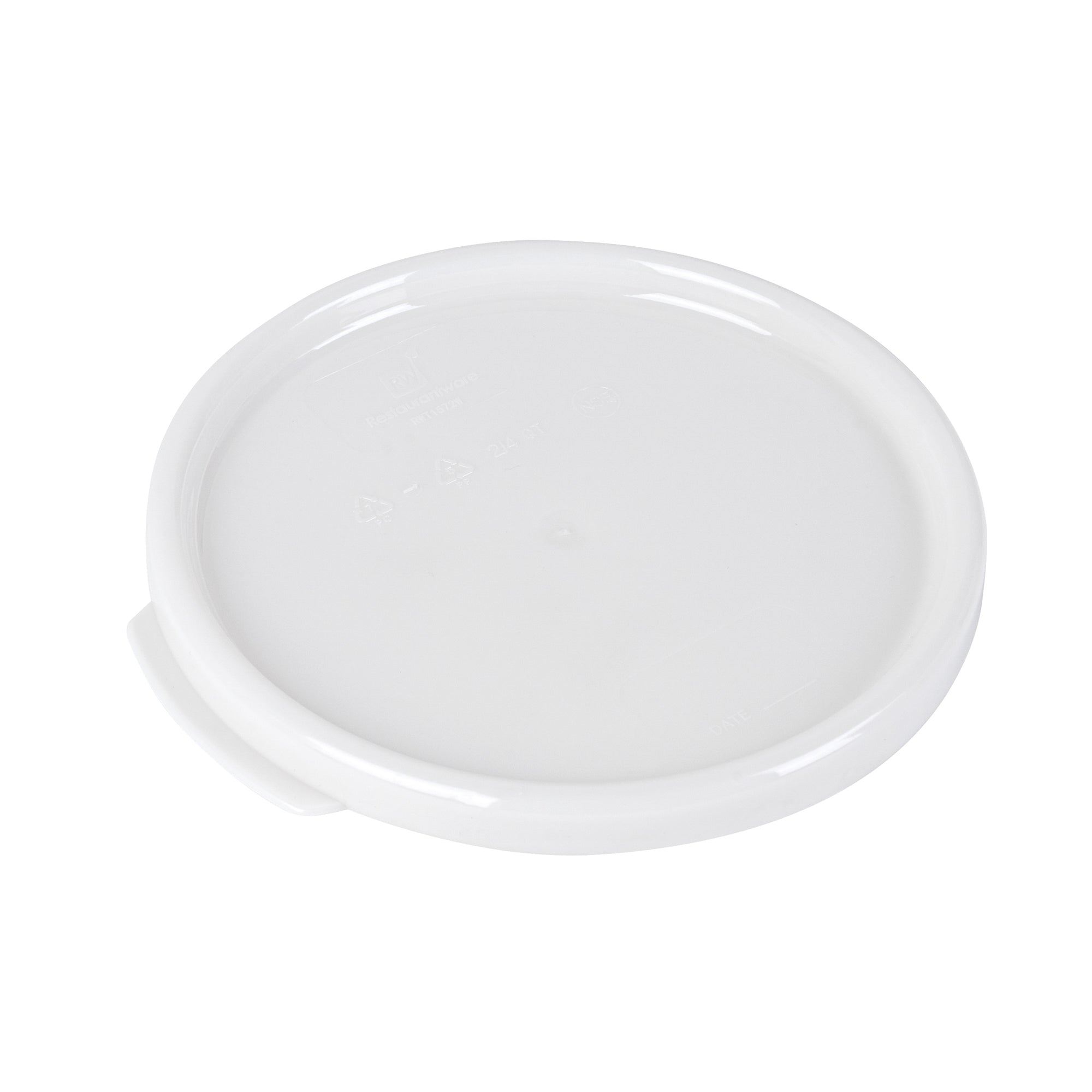 Met Lux Round White Plastic Food Storage Container Lid - Fits 2 and 4 qt - 10 count box