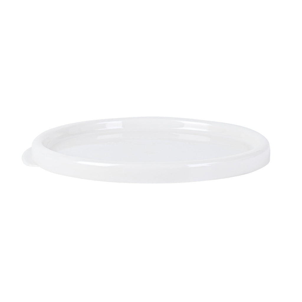 Met Lux Round White Plastic Food Storage Container Lid - Fits 2 and 4 qt - 10 count box
