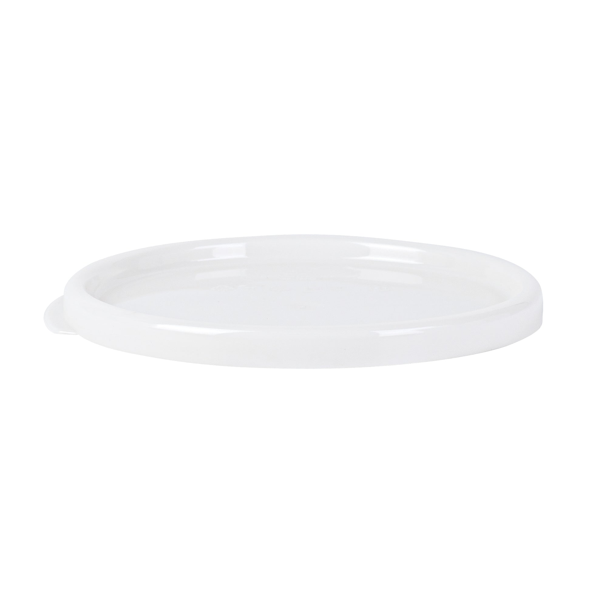 Met Lux Round White Plastic Food Storage Container Lid - Fits 2 and 4 qt - 10 count box