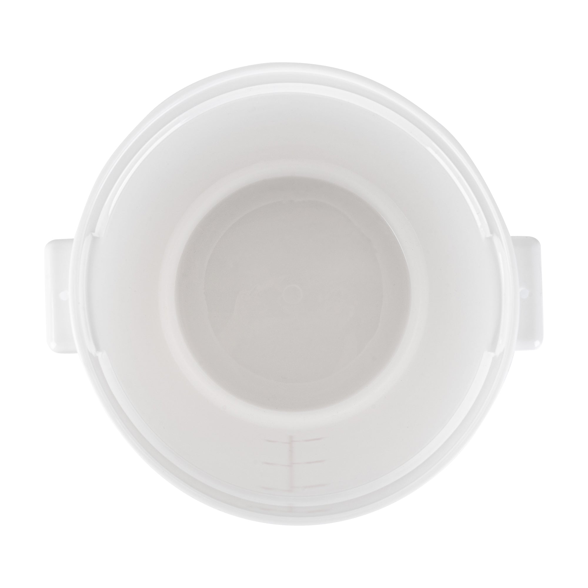 Met Lux 8 qt Round White Plastic Food Storage Container - with Red Volume Markers - 8 3/4" x 8 3/4" x 10 3/4" - 10 count box