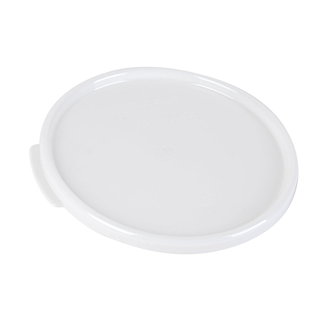 Met Lux Round White Plastic Food Storage Container Lid - Fits 6 and 8 qt - 1 count box