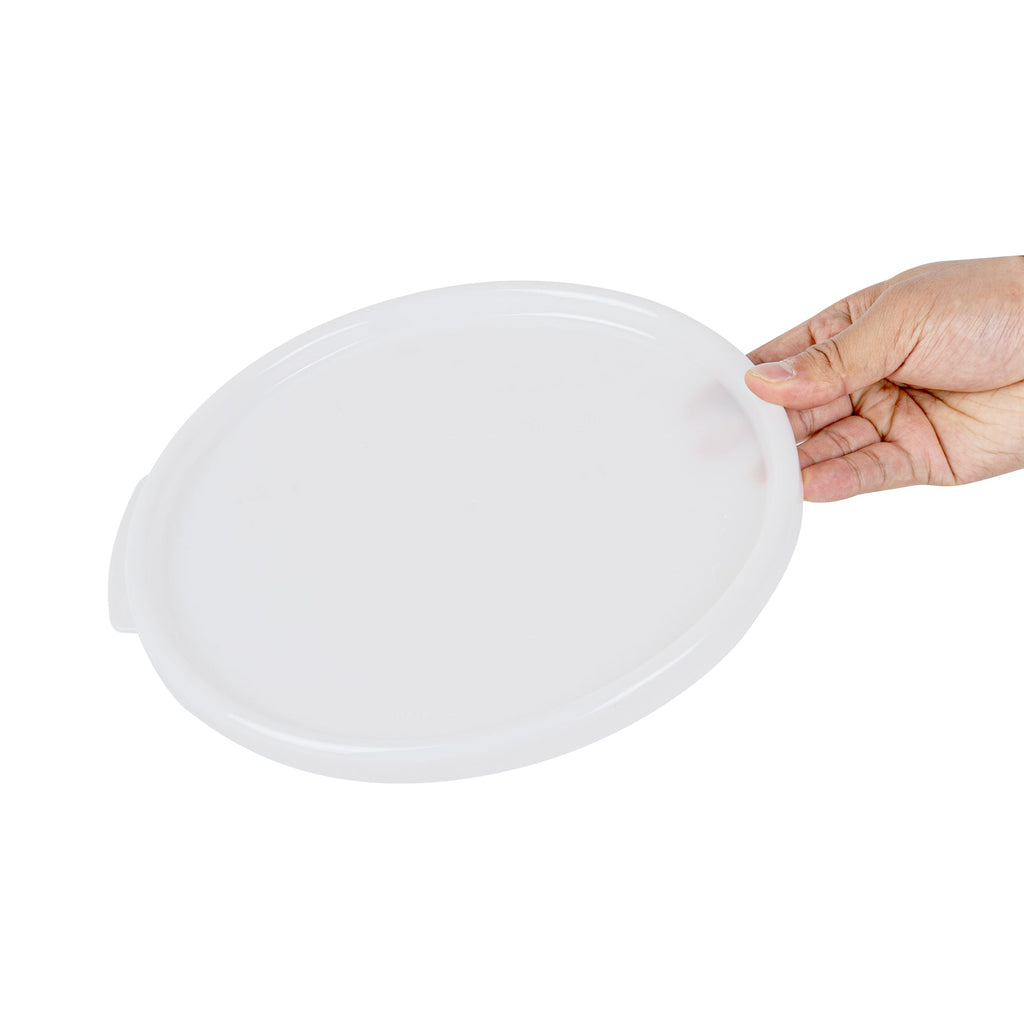 Met Lux Round White Plastic Food Storage Container Lid - Fits 6 and 8 qt - 10 count box