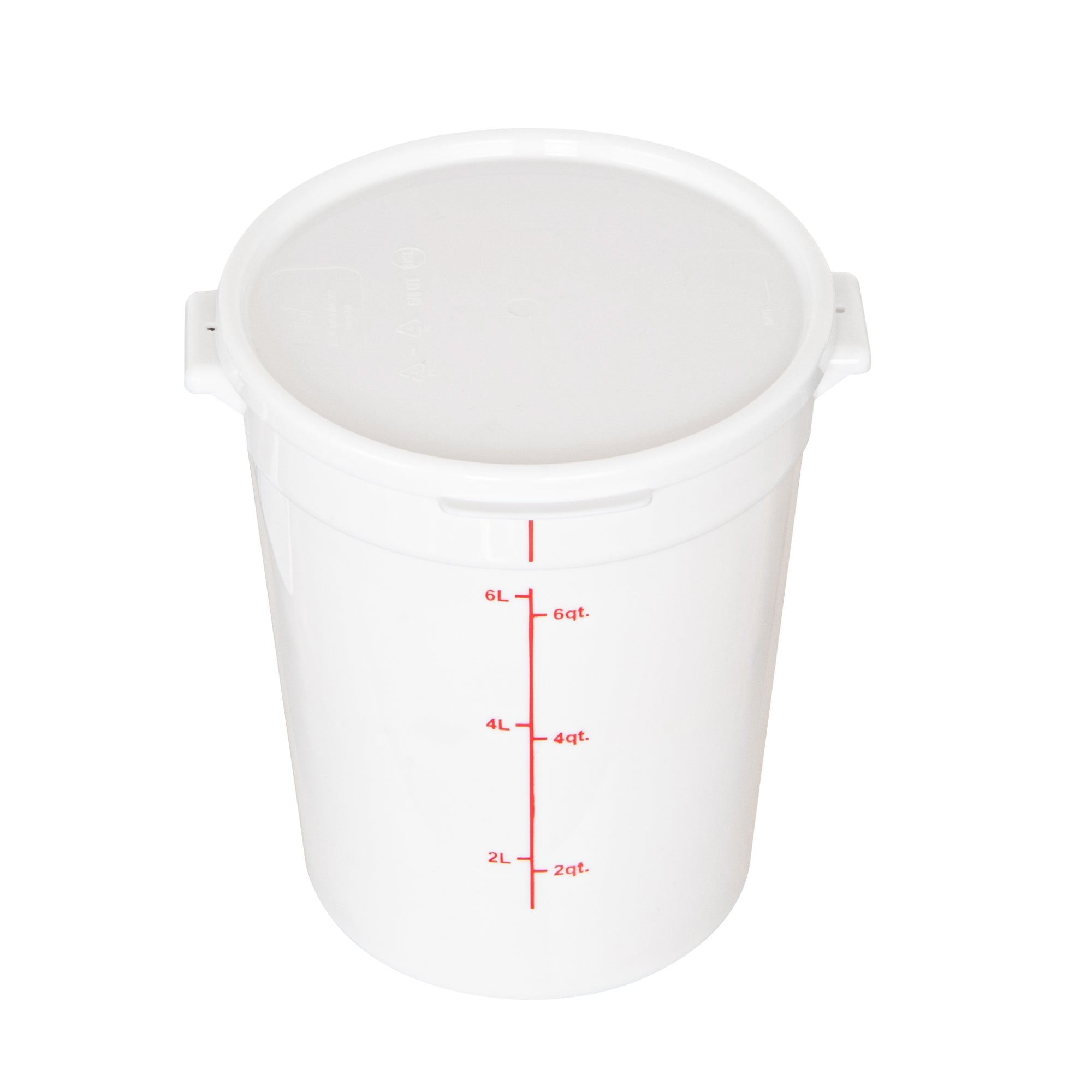 Met Lux Round White Plastic Food Storage Container Lid - Fits 6 and 8 qt - 10 count box