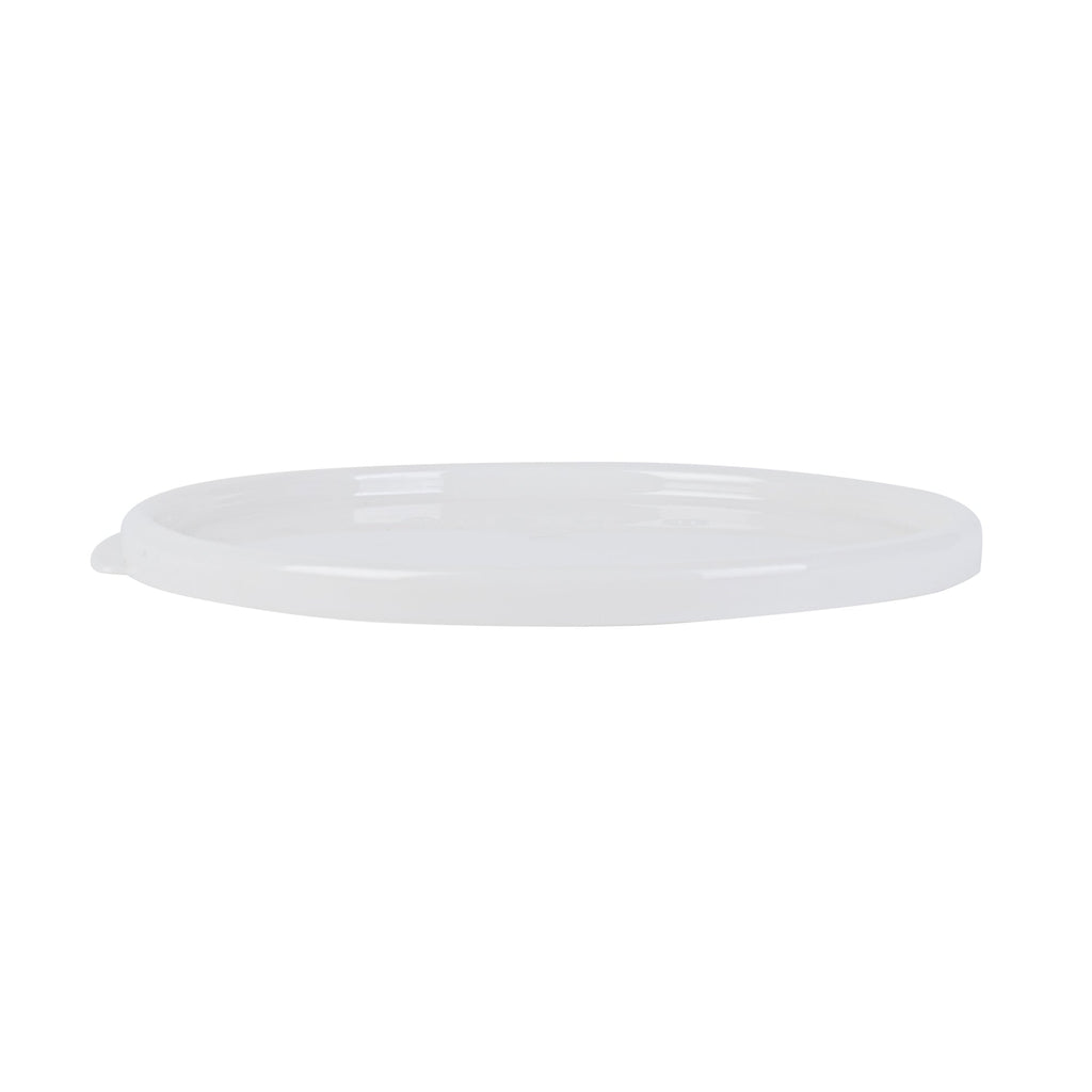 Met Lux Round White Plastic Food Storage Container Lid - Fits 6 and 8 qt - 10 count box