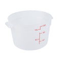 Met Lux 12 qt Round Translucent Plastic Food Storage Container - with Red Volume Markers - 12 1/4" x 12 1/4" x 8" - 1 count box