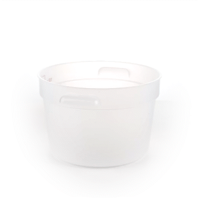 Met Lux 12 qt Round Translucent Plastic Food Storage Container - with Red Volume Markers - 12 1/4" x 12 1/4" x 8" - 1 count box