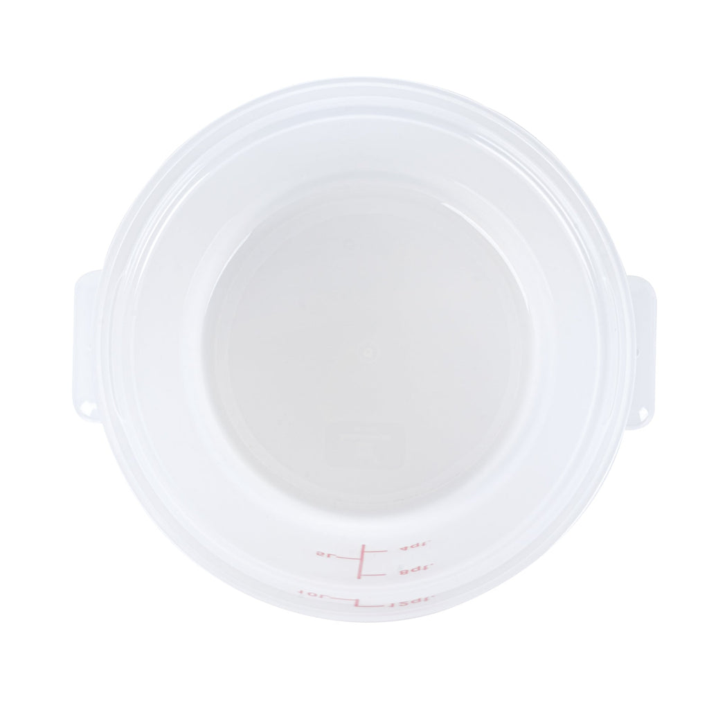Met Lux 12 qt Round Translucent Plastic Food Storage Container - with Red Volume Markers - 12 1/4" x 12 1/4" x 8" - 1 count box