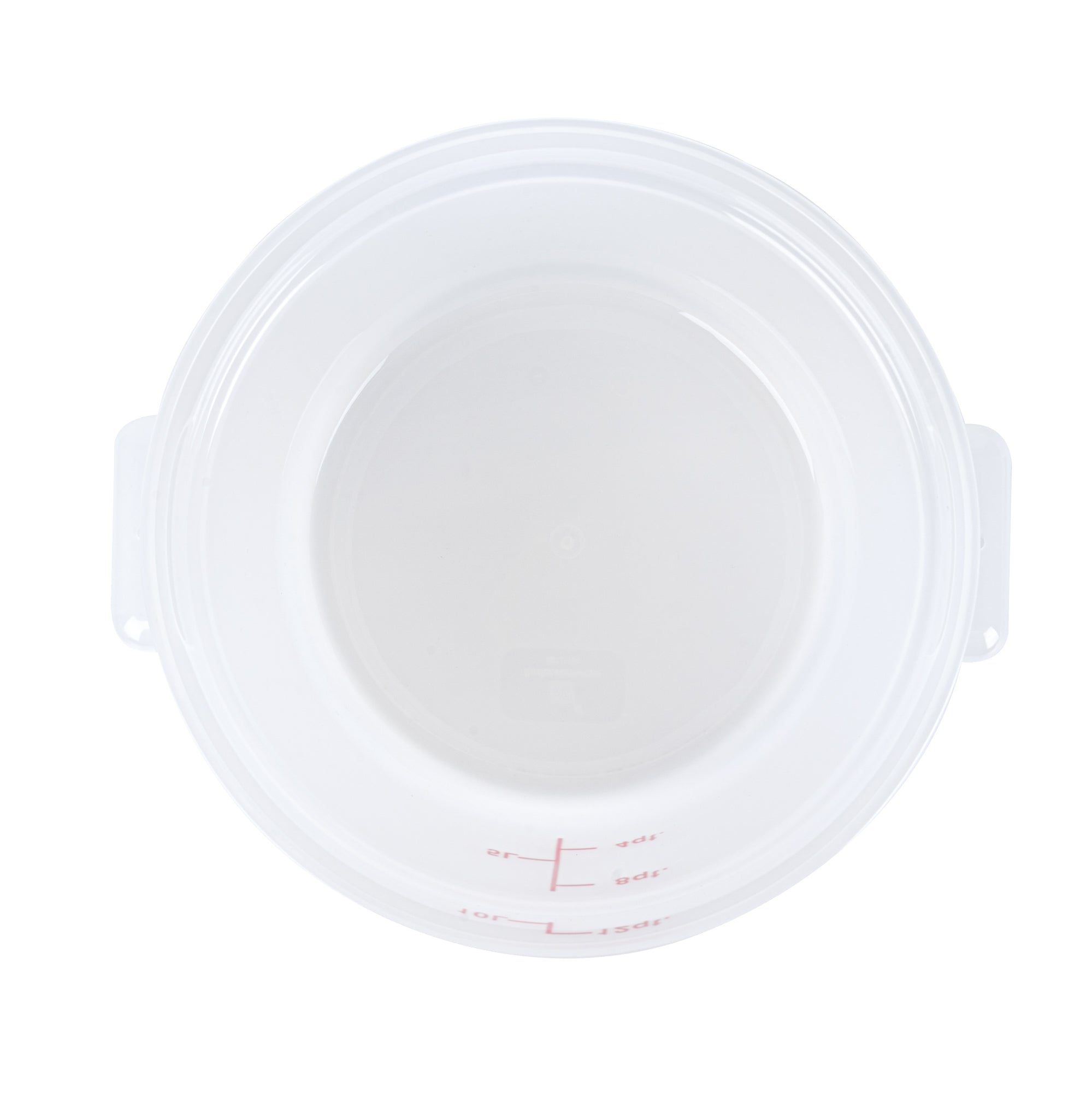 Met Lux 12 qt Round Translucent Plastic Food Storage Container - with Red Volume Markers - 12 1/4" x 12 1/4" x 8" - 1 count box
