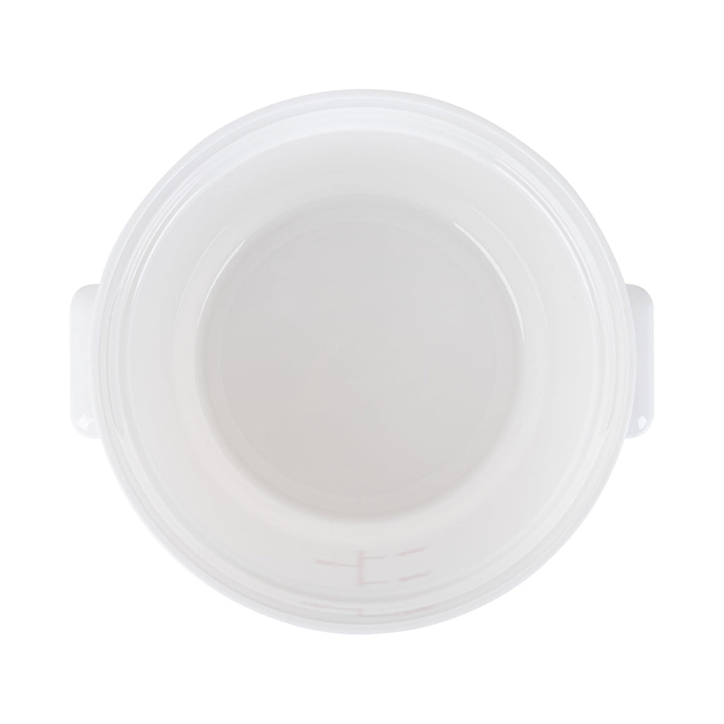 Met Lux 12 qt Round White Plastic Food Storage Container - with Red Volume Markers - 12 1/4" x 12 1/4" x 8" - 10 count box