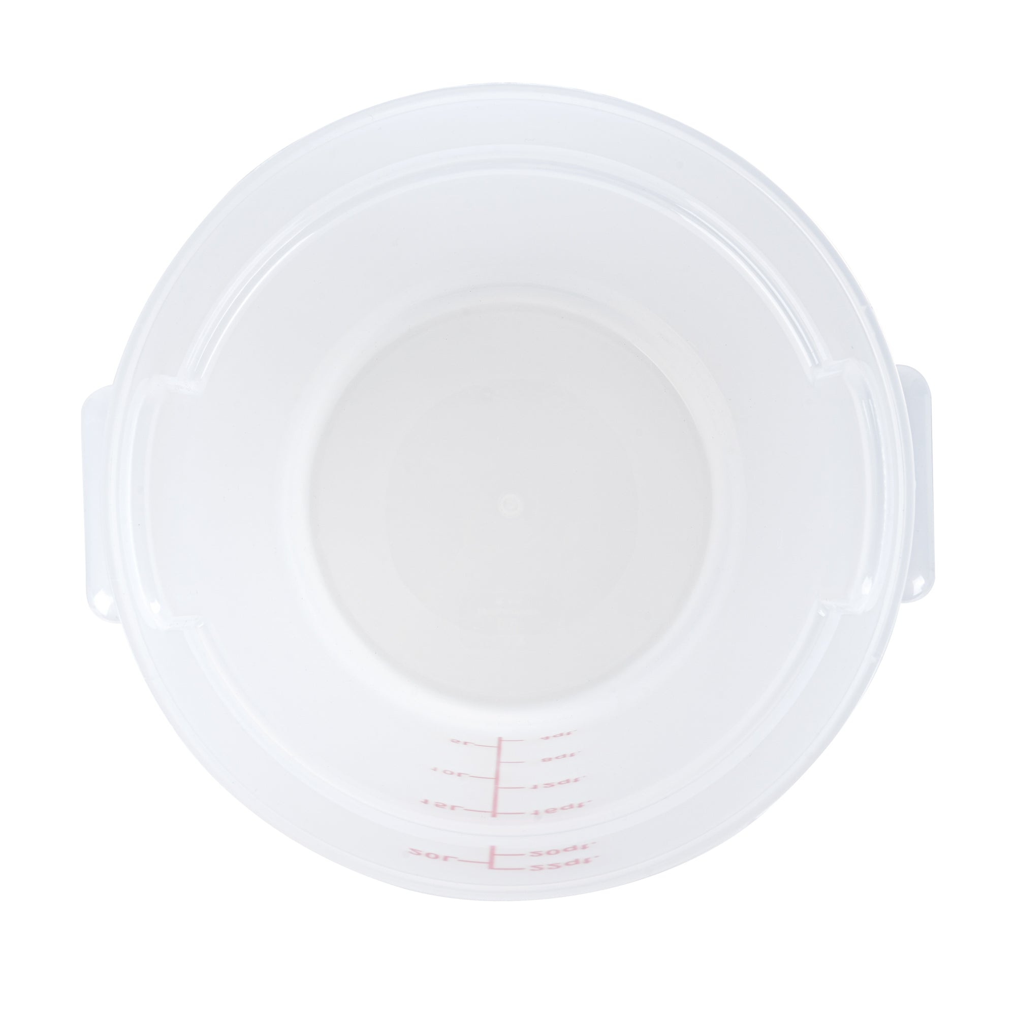 Met Lux 22 qt Round Translucent Plastic Food Storage Container - with Red Volume Markers - 12 1/4" x 12 1/4" x 15" - 1 count box