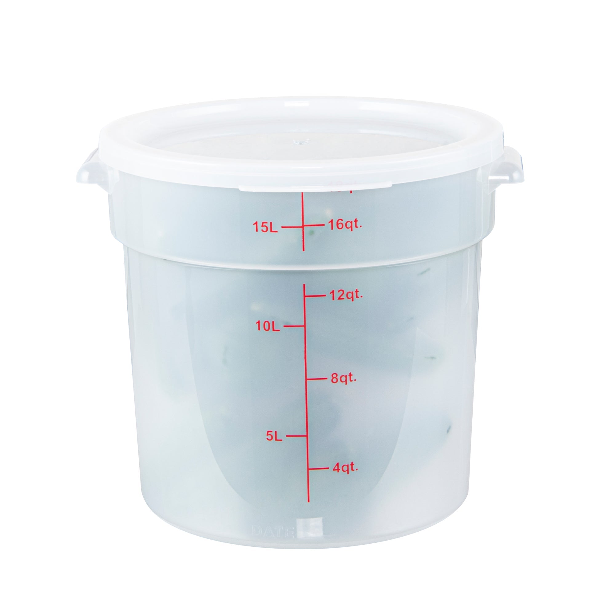 Met Lux Round Translucent Plastic Food Storage Container Lid - Fits 12, 18 and 22 qt - 1 count box