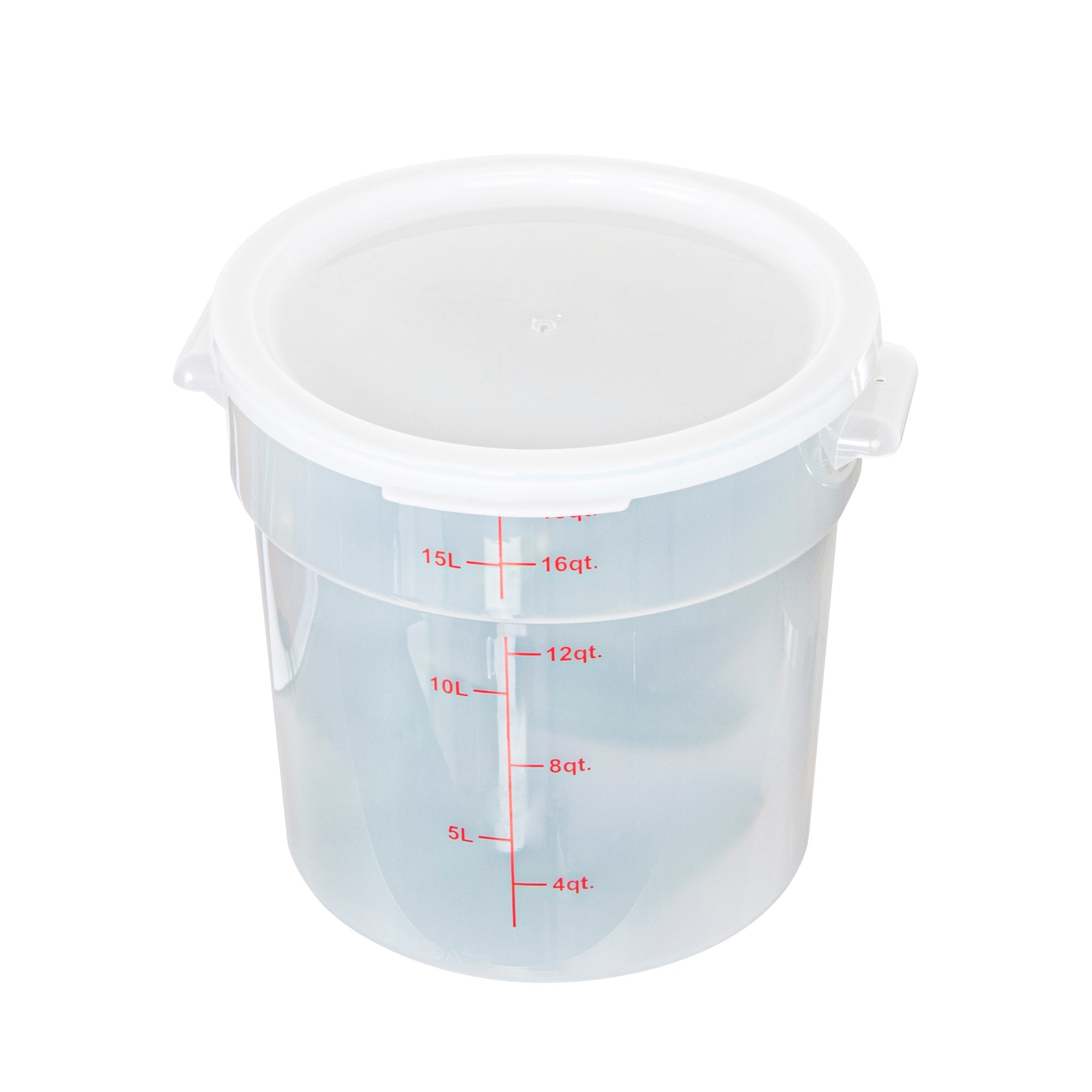 Met Lux Round Translucent Plastic Food Storage Container Lid - Fits 12, 18 and 22 qt - 1 count box