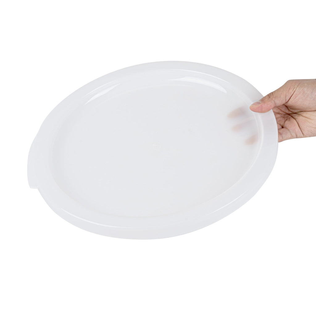 Met Lux Round Translucent Plastic Food Storage Container Lid - Fits 12, 18 and 22 qt - 10 count box