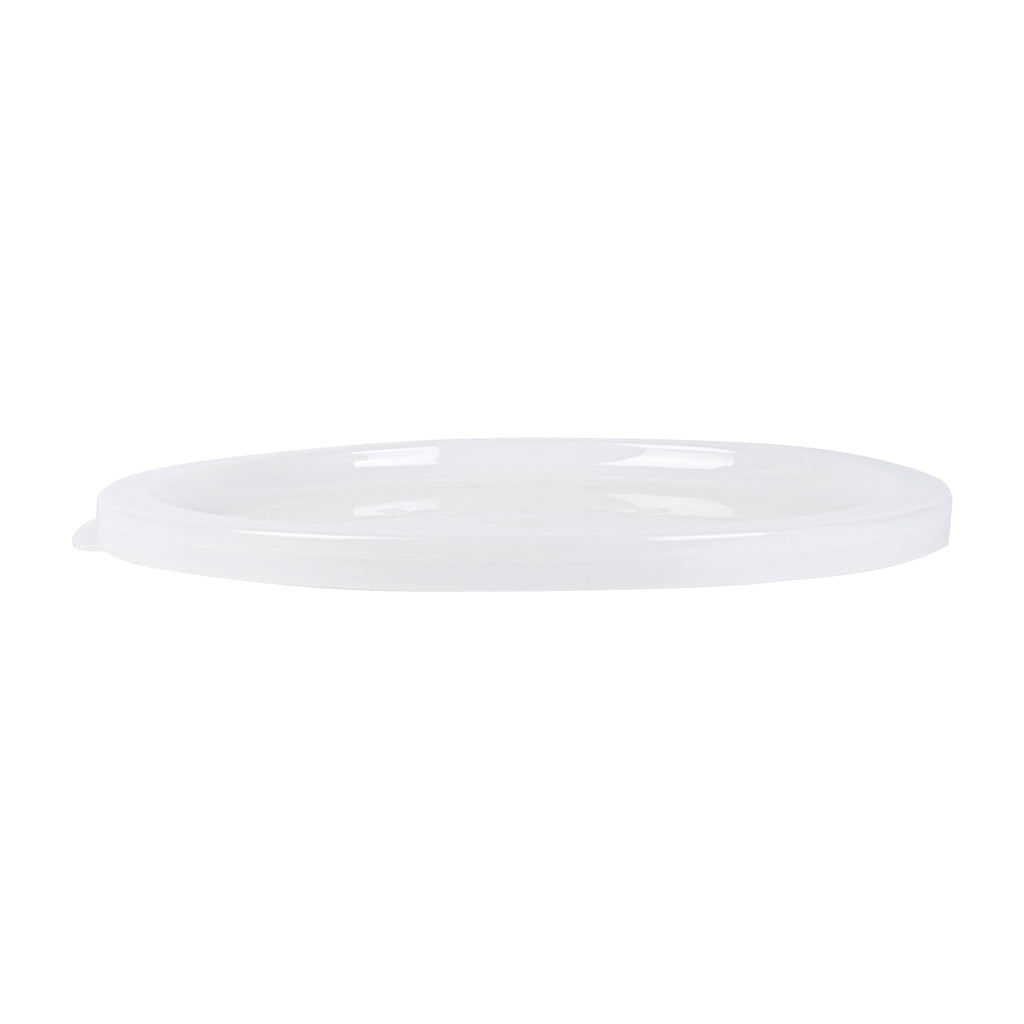 Met Lux Round Translucent Plastic Food Storage Container Lid - Fits 12, 18 and 22 qt - 10 count box
