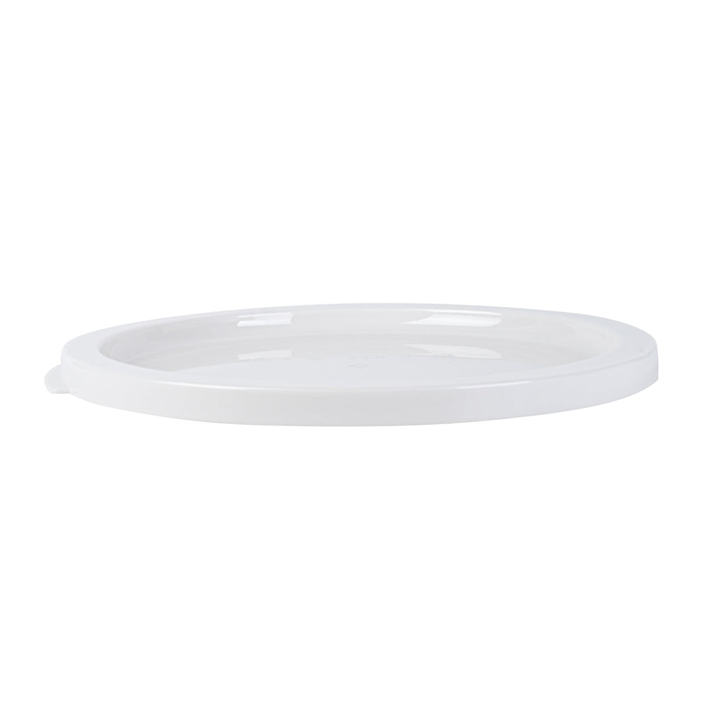 Met Lux Round White Plastic Food Storage Container Lid - Fits 12, 18 and 22 qt - 1 count box