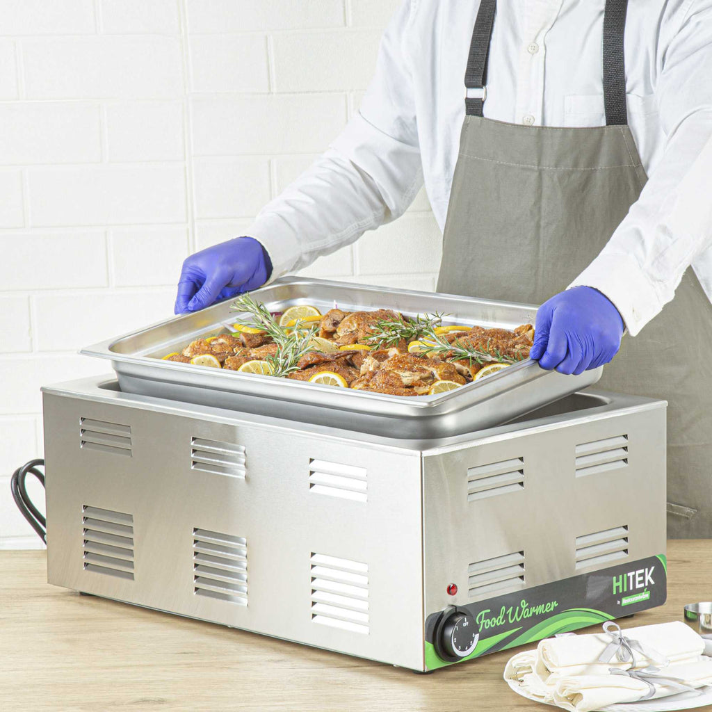 Kitchen Tek Stainless Steel Full Size Steam Table Pan - 2 1/2 Inch Deep, Anti Jam, 24 Gauge - 1 count box