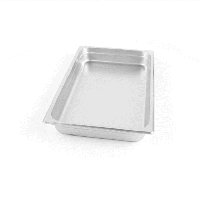 Kitchen Tek Stainless Steel Full Size Steam Table Pan - 2 1/2 Inch Deep, Anti Jam, 24 Gauge - 6 count box