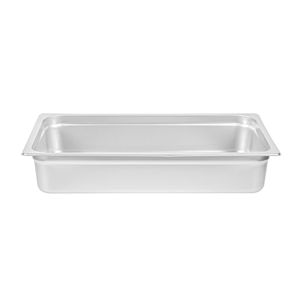 Kitchen Tek Stainless Steel Full Size Steam Table Pan - 4 Inch Deep, Anti Jam, 24 Gauge - 6 count box