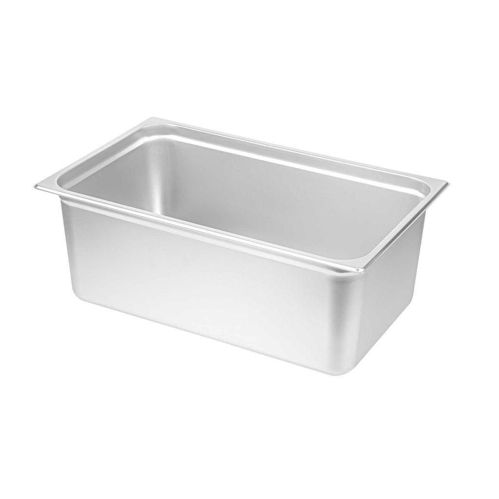 Kitchen Tek Stainless Steel Full Size Steam Table Pan - 8 Inch Deep, Anti Jam, 24 Gauge - 1 count box