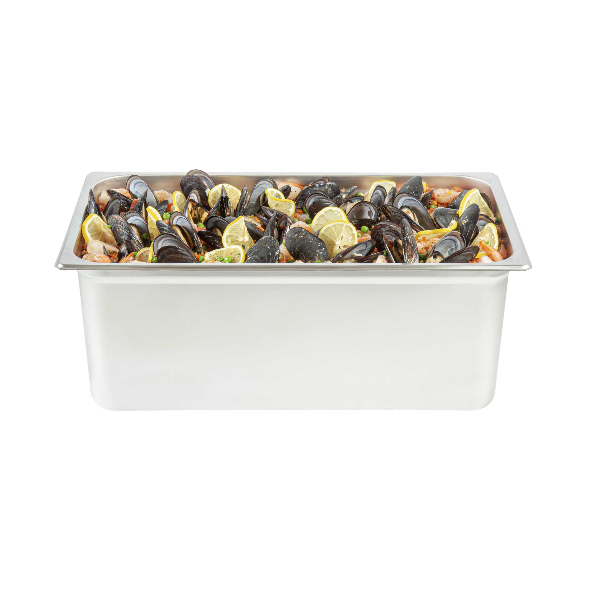 Kitchen Tek Stainless Steel Full Size Steam Table Pan - 8 Inch Deep, Anti Jam, 24 Gauge - 1 count box