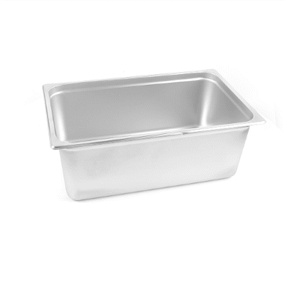 Kitchen Tek Stainless Steel Full Size Steam Table Pan - 8 Inch Deep, Anti Jam, 24 Gauge - 6 count box