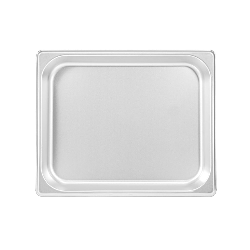 Kitchen Tek Stainless Steel 1/2 Size Steam Table Pan - 1 1/4 Inch Deep, Anti Jam, 24 Gauge - 12 count box