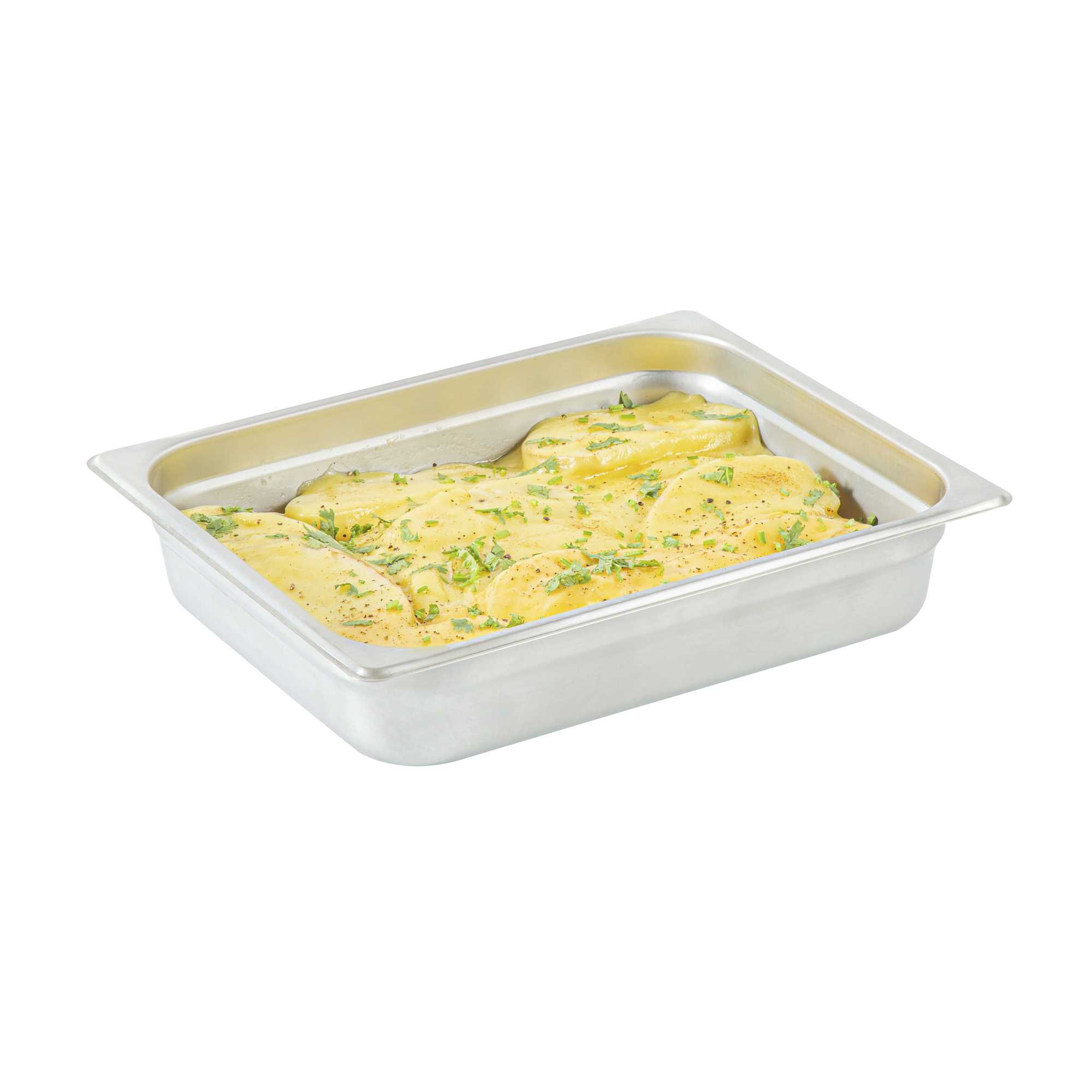 Kitchen Tek Stainless Steel 1/2 Size Steam Table Pan - 2 1/2 Inch Deep, Anti Jam, 24 Gauge - 1 count box