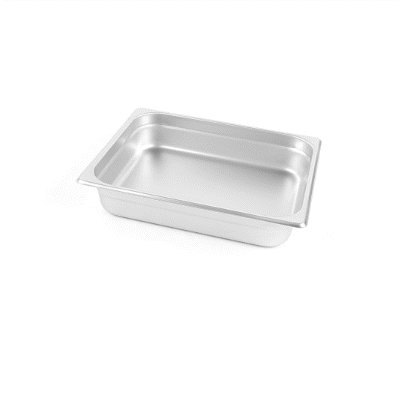 Kitchen Tek Stainless Steel 1/2 Size Steam Table Pan - 2 1/2 Inch Deep, Anti Jam, 24 Gauge - 1 count box