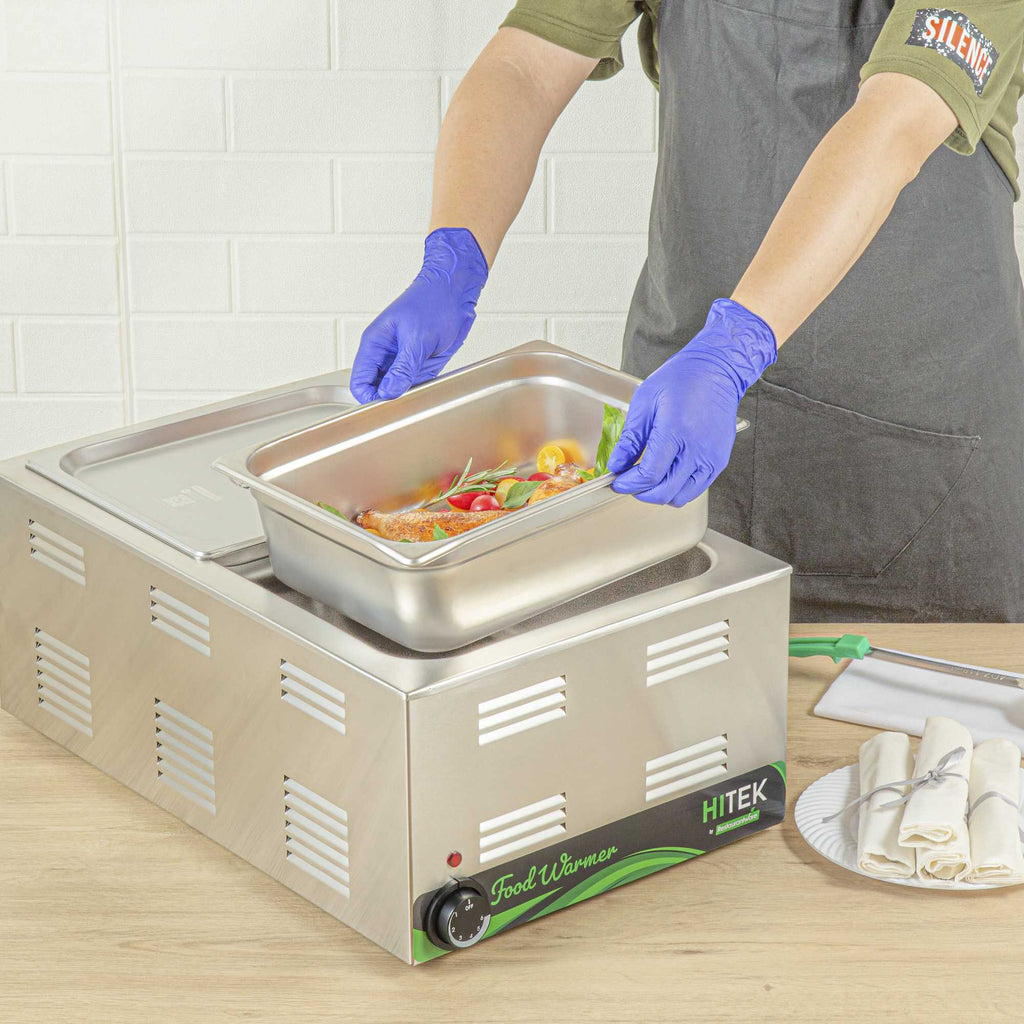 Kitchen Tek Stainless Steel 1/2 Size Steam Table Pan - 4 Inch Deep, Anti Jam, 24 Gauge - 1 count box