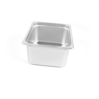 Kitchen Tek Stainless Steel 1/2 Size Steam Table Pan - 6 Inch Deep, Anti Jam, 24 Gauge - 1 count box