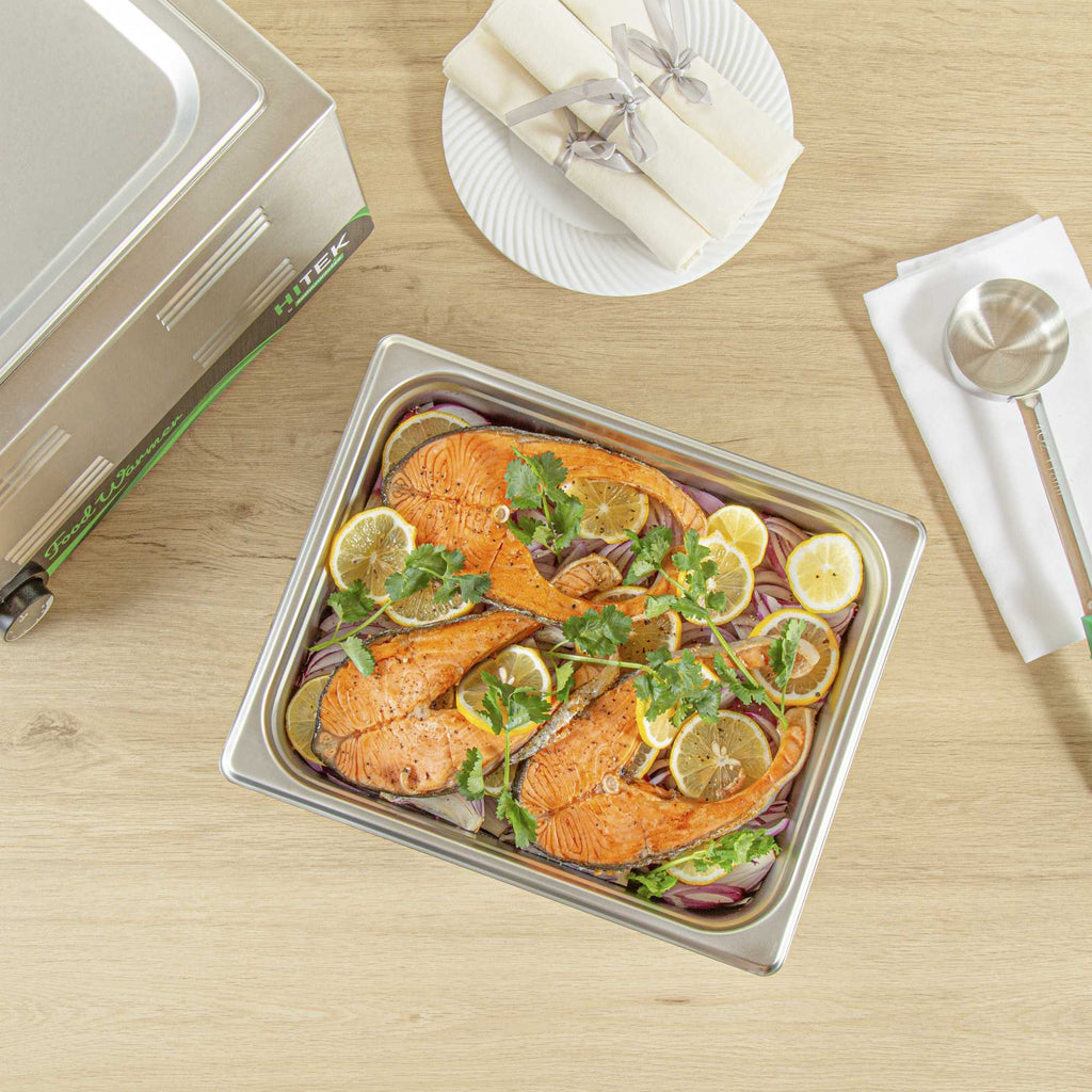 Kitchen Tek Stainless Steel 1/2 Size Steam Table Pan - 6 Inch Deep, Anti Jam, 24 Gauge - 1 count box