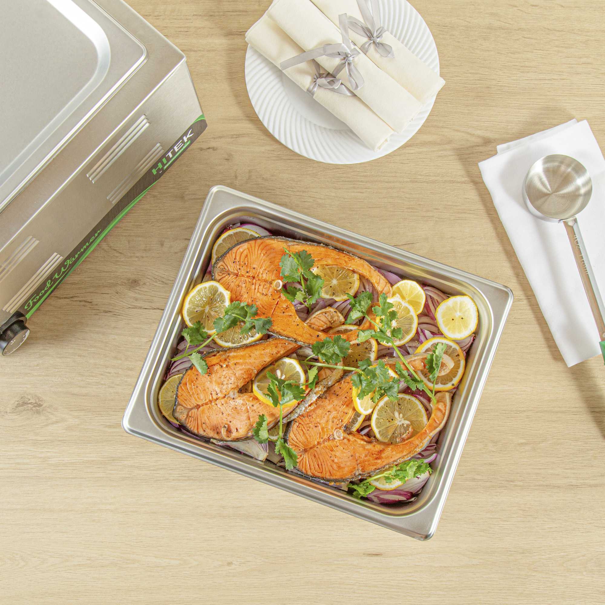 Kitchen Tek Stainless Steel 1/2 Size Steam Table Pan - 6 Inch Deep, Anti Jam, 24 Gauge - 1 count box