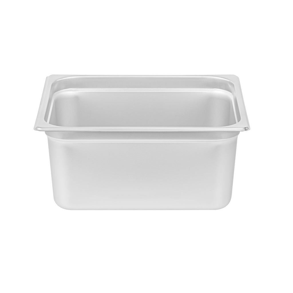 Kitchen Tek Stainless Steel 1/2 Size Steam Table Pan - 6 Inch Deep, Anti Jam, 24 Gauge - 6 count box