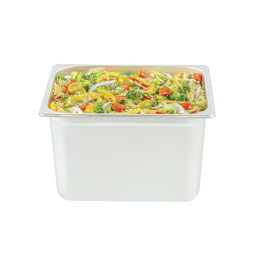 Kitchen Tek Stainless Steel 1/2 Size Steam Table Pan - 8 Inch Deep, Anti Jam, 24 Gauge - 1 count box