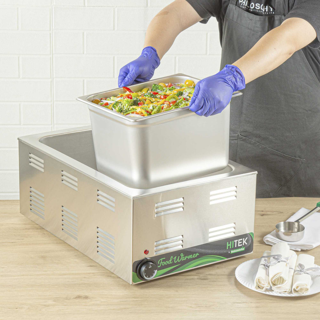 Kitchen Tek Stainless Steel 1/2 Size Steam Table Pan - 8 Inch Deep, Anti Jam, 24 Gauge - 1 count box