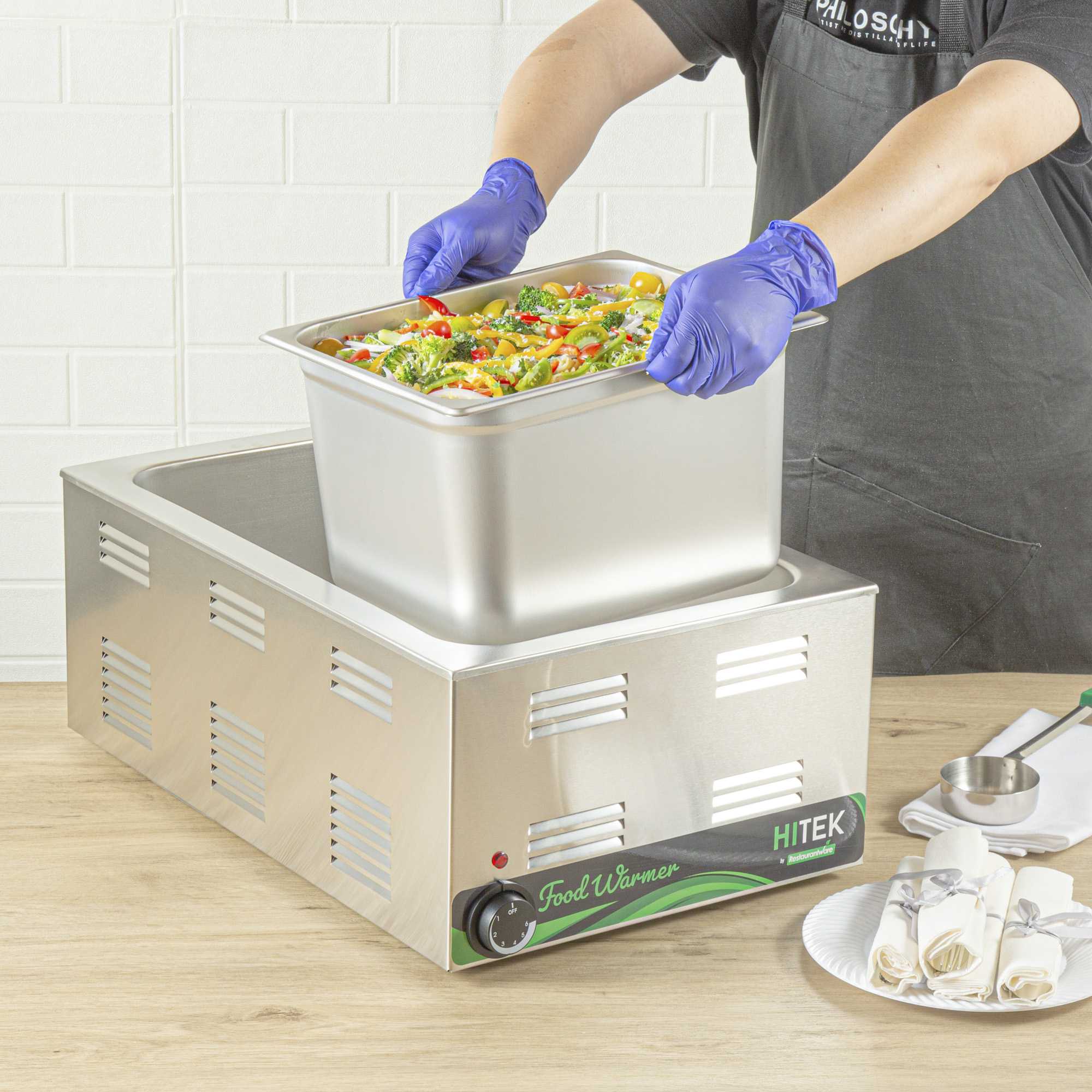 Kitchen Tek Stainless Steel 1/2 Size Steam Table Pan - 8 Inch Deep, Anti Jam, 24 Gauge - 1 count box