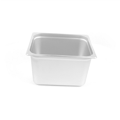 Kitchen Tek Stainless Steel 1/2 Size Steam Table Pan - 8 Inch Deep, Anti Jam, 24 Gauge - 6 count box