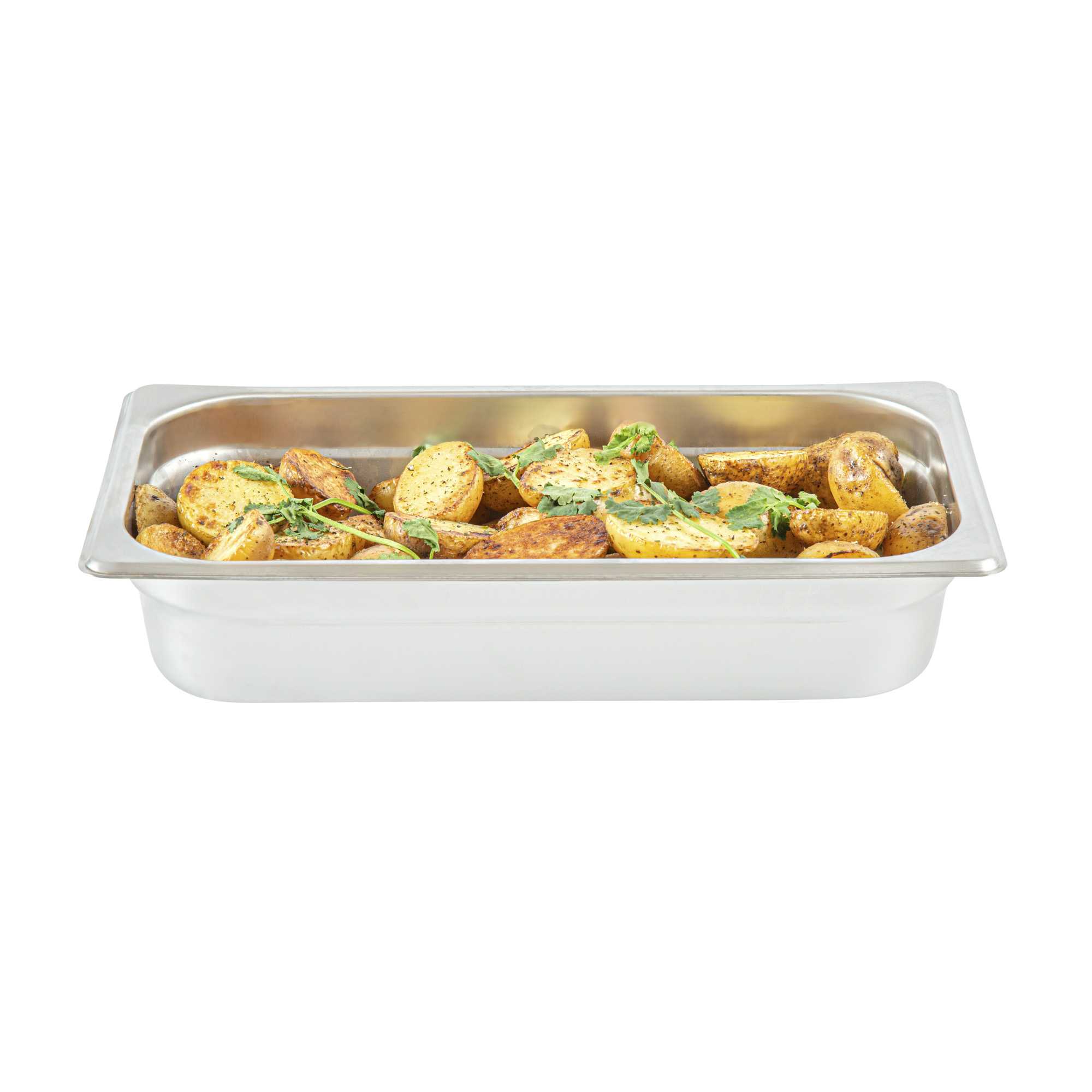 Kitchen Tek Stainless Steel 1/3 Size Steam Table Pan - 2 1/2 Inch Deep, Anti Jam, 24 Gauge - 1 count box