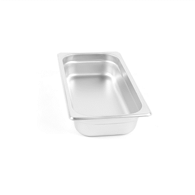 Kitchen Tek Stainless Steel 1/3 Size Steam Table Pan - 2 1/2 Inch Deep, Anti Jam, 24 Gauge - 12 count box