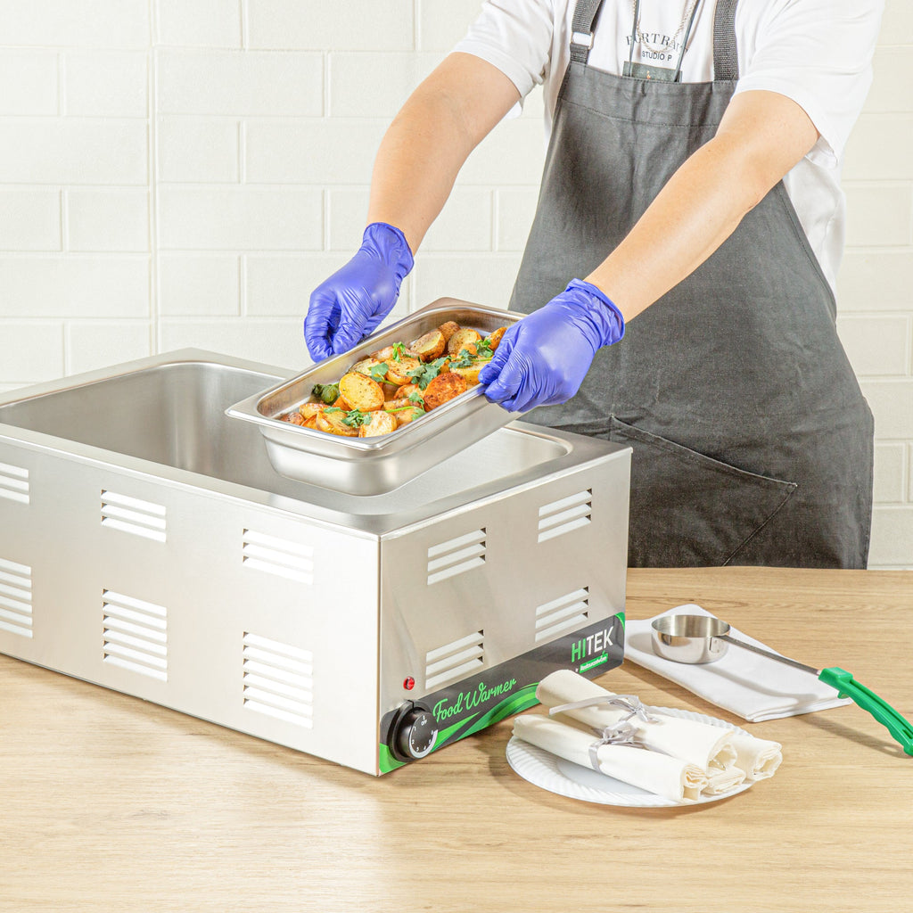 Kitchen Tek Stainless Steel 1/3 Size Steam Table Pan - 2 1/2 Inch Deep, Anti Jam, 24 Gauge - 12 count box