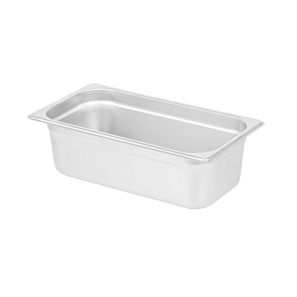Kitchen Tek Stainless Steel 1/3 Size Steam Table Pan - 4 Inch Deep, Anti Jam, 24 Gauge - 1 count box