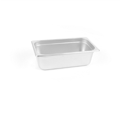 Kitchen Tek Stainless Steel 1/3 Size Steam Table Pan - 4 Inch Deep, Anti Jam, 24 Gauge - 12 count box