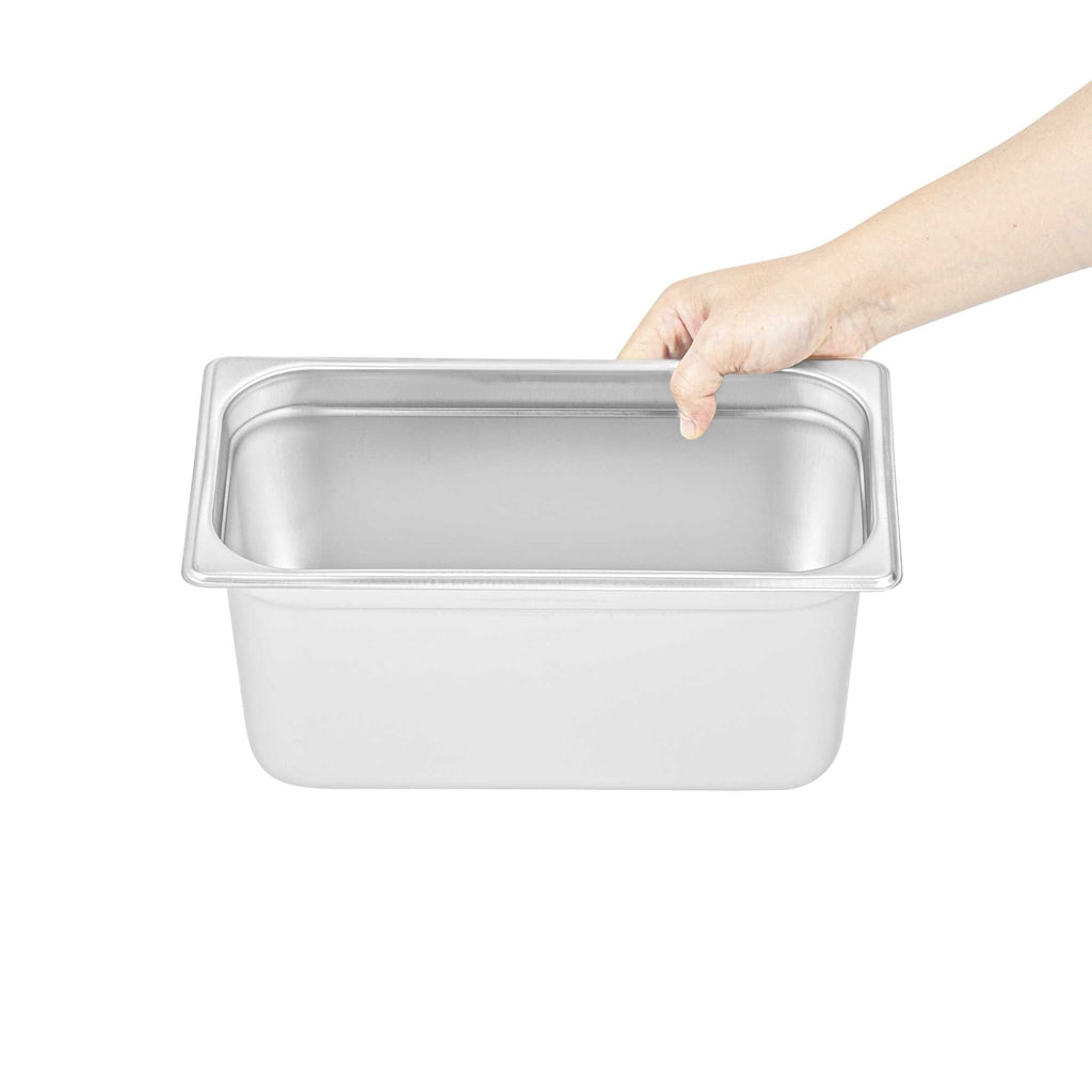 Kitchen Tek Stainless Steel 1/3 Size Steam Table Pan - 6 Inch Deep, Anti Jam, 24 Gauge - 1 count box