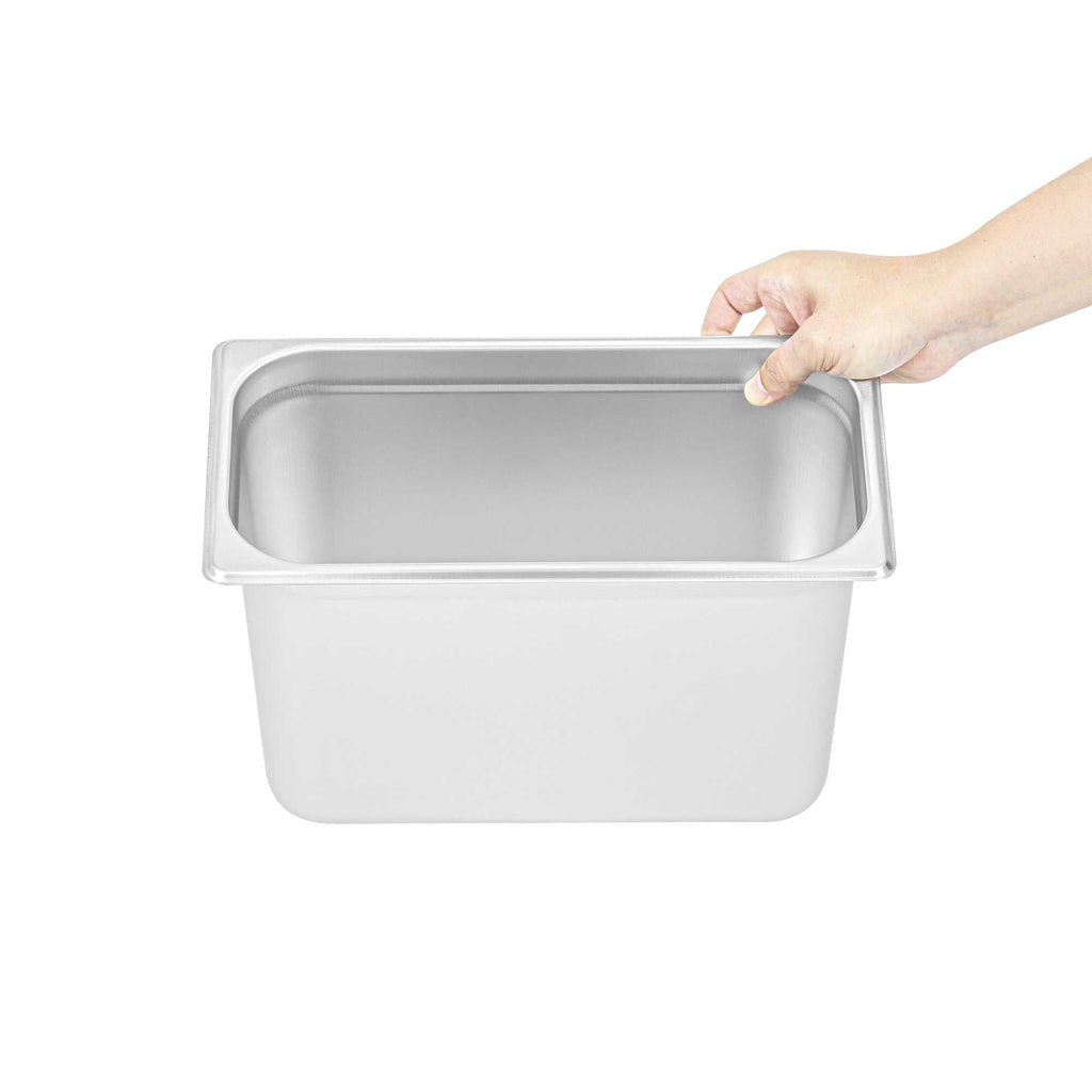 Kitchen Tek Stainless Steel 1/3 Size Steam Table Pan - 8 Inch Deep, Anti Jam, 24 Gauge - 1 count box