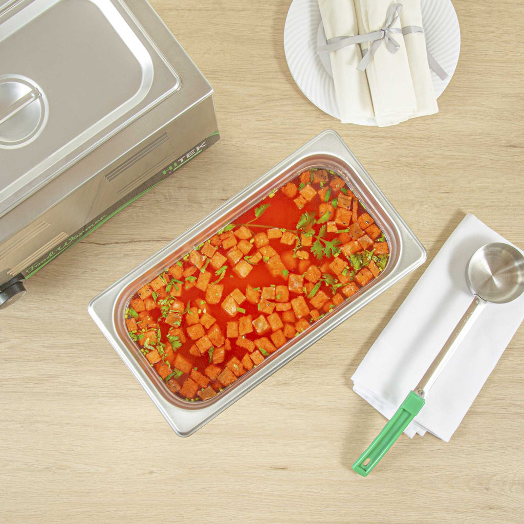 Kitchen Tek Stainless Steel 1/3 Size Steam Table Pan - 8 Inch Deep, Anti Jam, 24 Gauge - 1 count box