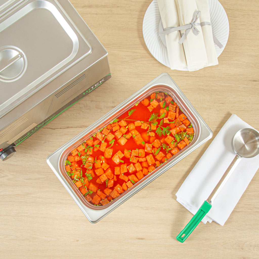 Kitchen Tek Stainless Steel 1/3 Size Steam Table Pan - 8 Inch Deep, Anti Jam, 24 Gauge - 12 count box